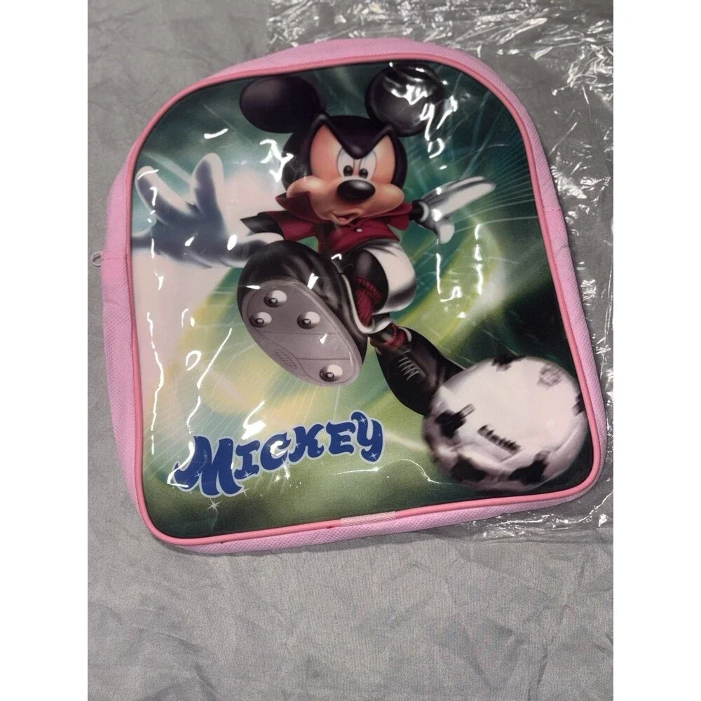 Disney Mickey Mouse Pink Mini 10”Backpack Kids Soccer Graphic Child’s New
